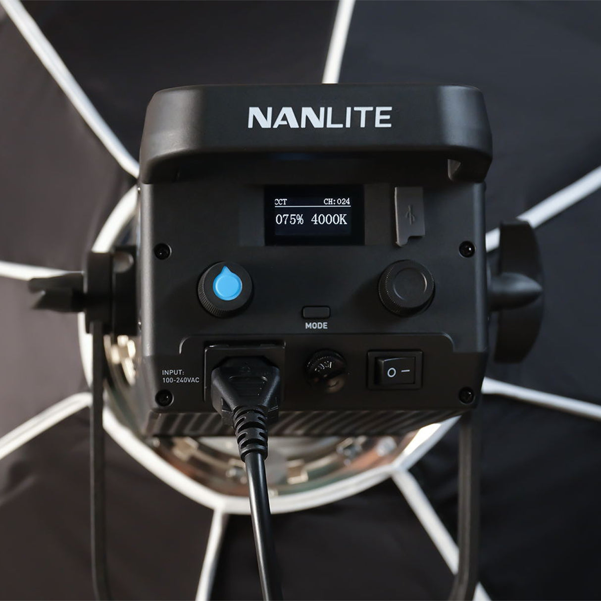 Nanlite FS-300B Bi-Color LED Monolight with 150 Quick-Open Softbox (59in) Bundle