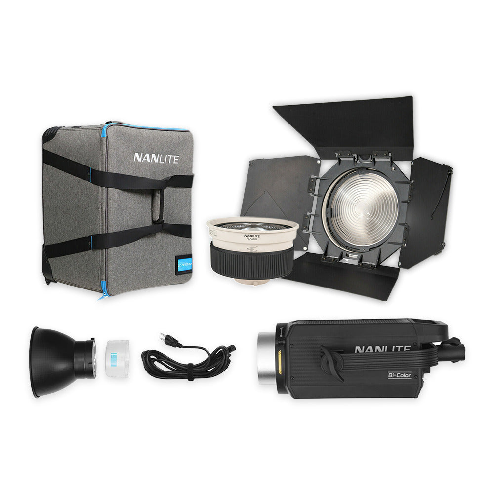 Nanlite FS-300B Bi-Color LED Monolight with Fresnel Lens for Forza 300/500