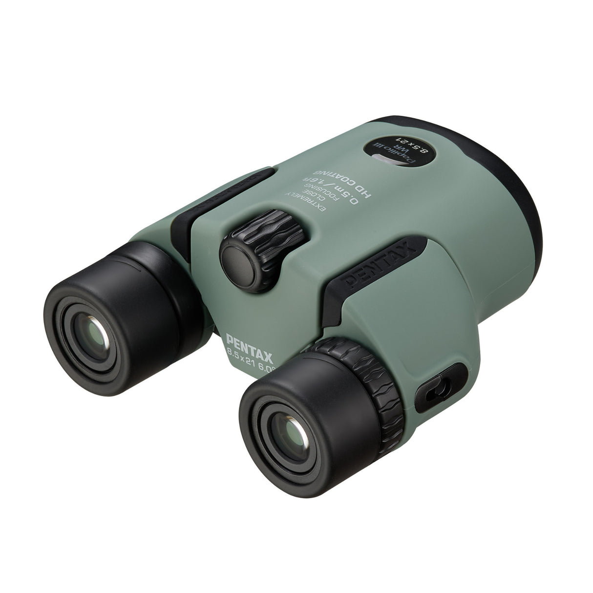 Pentax Papilio III 8.5x21 WR Binoculars with HD Coated 50cm Close Focus (Olive)