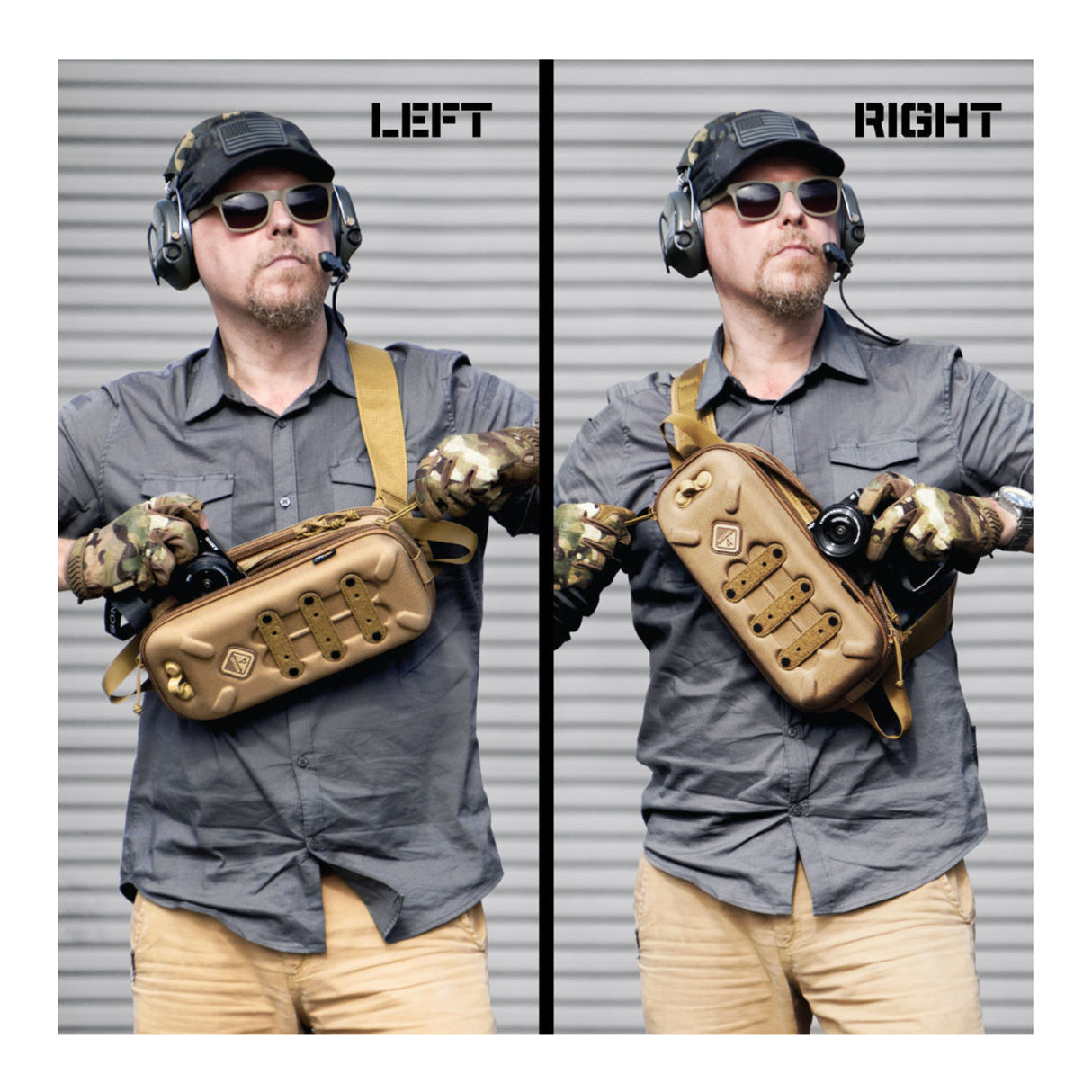 Hazard 4 Bandoleer Compact Hard Shell Ambidextrous Sling Bag (Coyote)