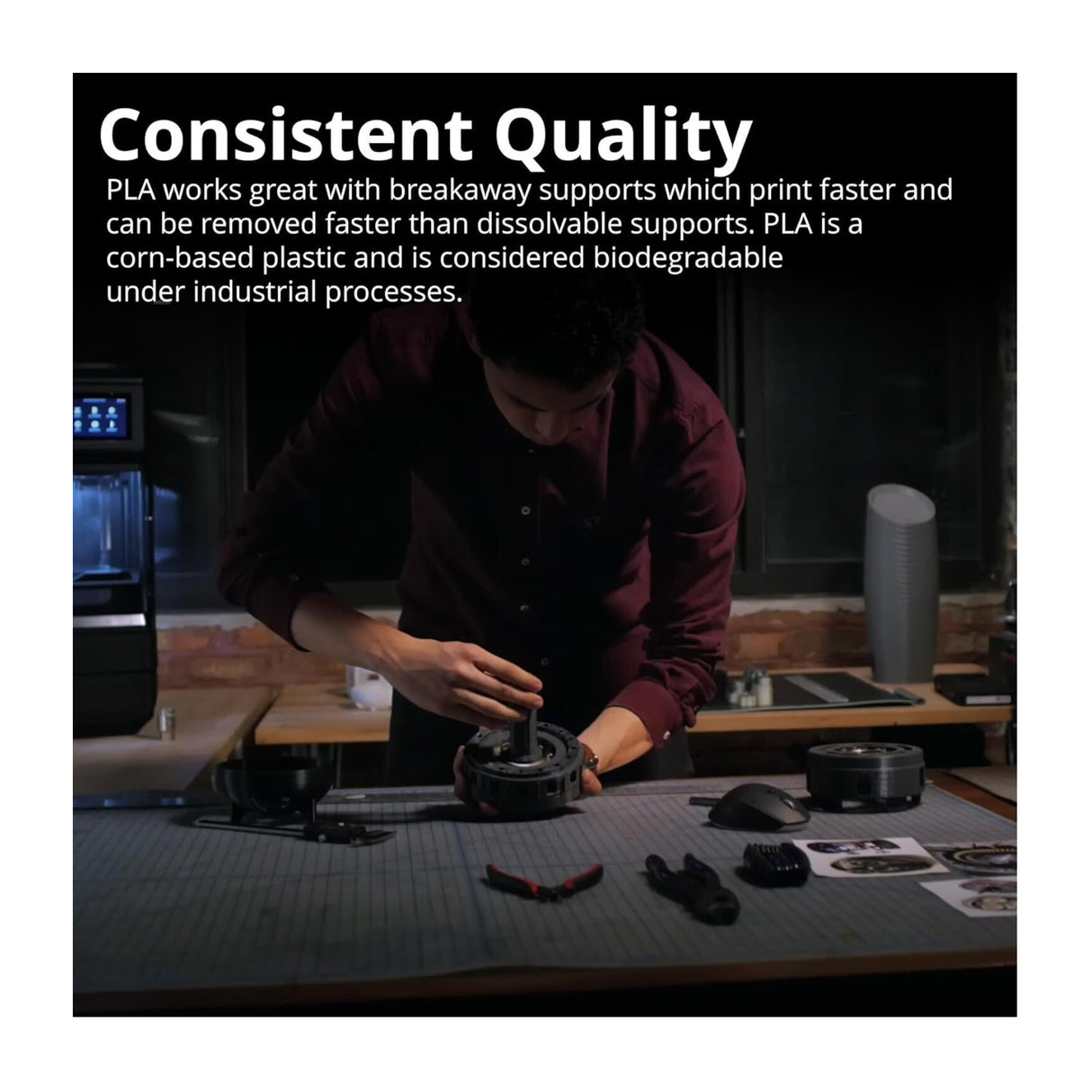 MakerBot Method PLA 3D Printing Filament (True White, 0.75kg)