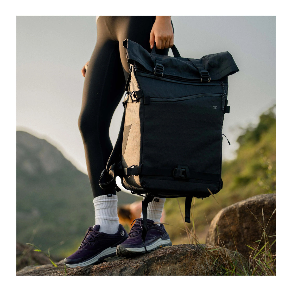 Sakk Gear Rolltop Ranger Water-resistant Camera Backpack (25L, Black)