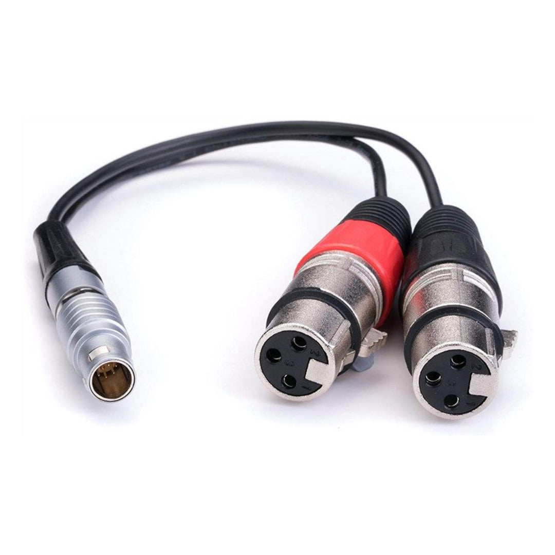 Atomos LEMO to Dual 3-Pin XLR Breakout Audio Input Cable for Shogun Recorder