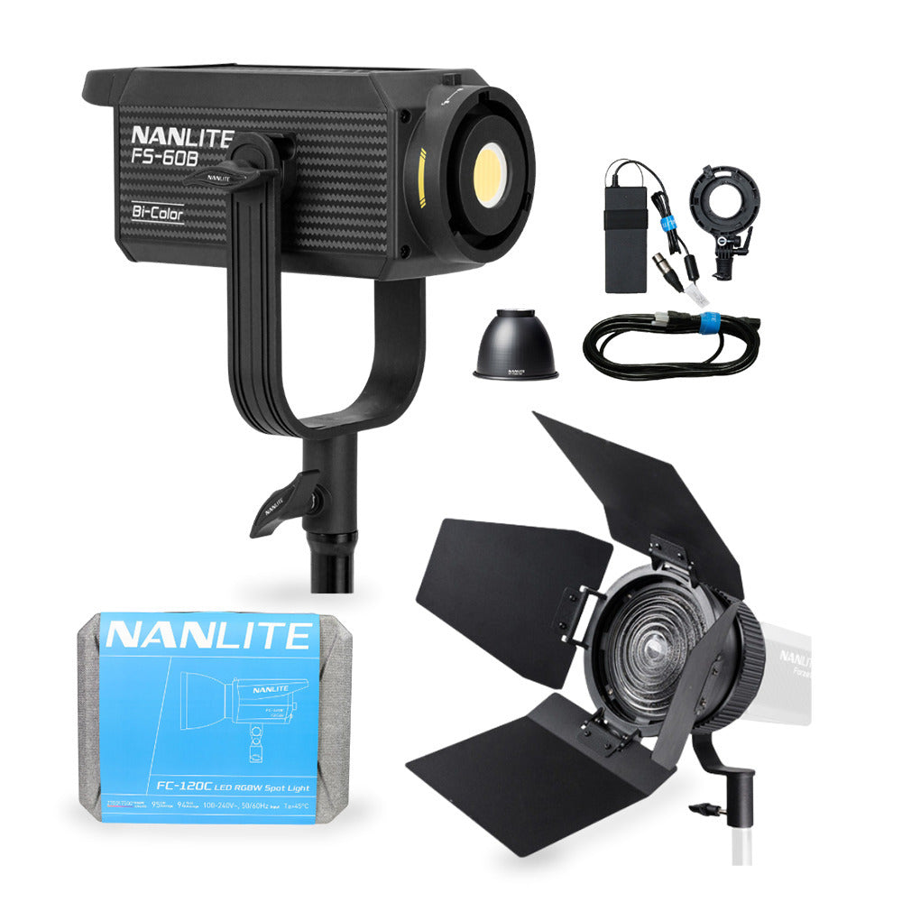 Nanlite FS-60B Bi-Color LED Portable Studio Spotlight with Fl-11 Fresnel Lens
