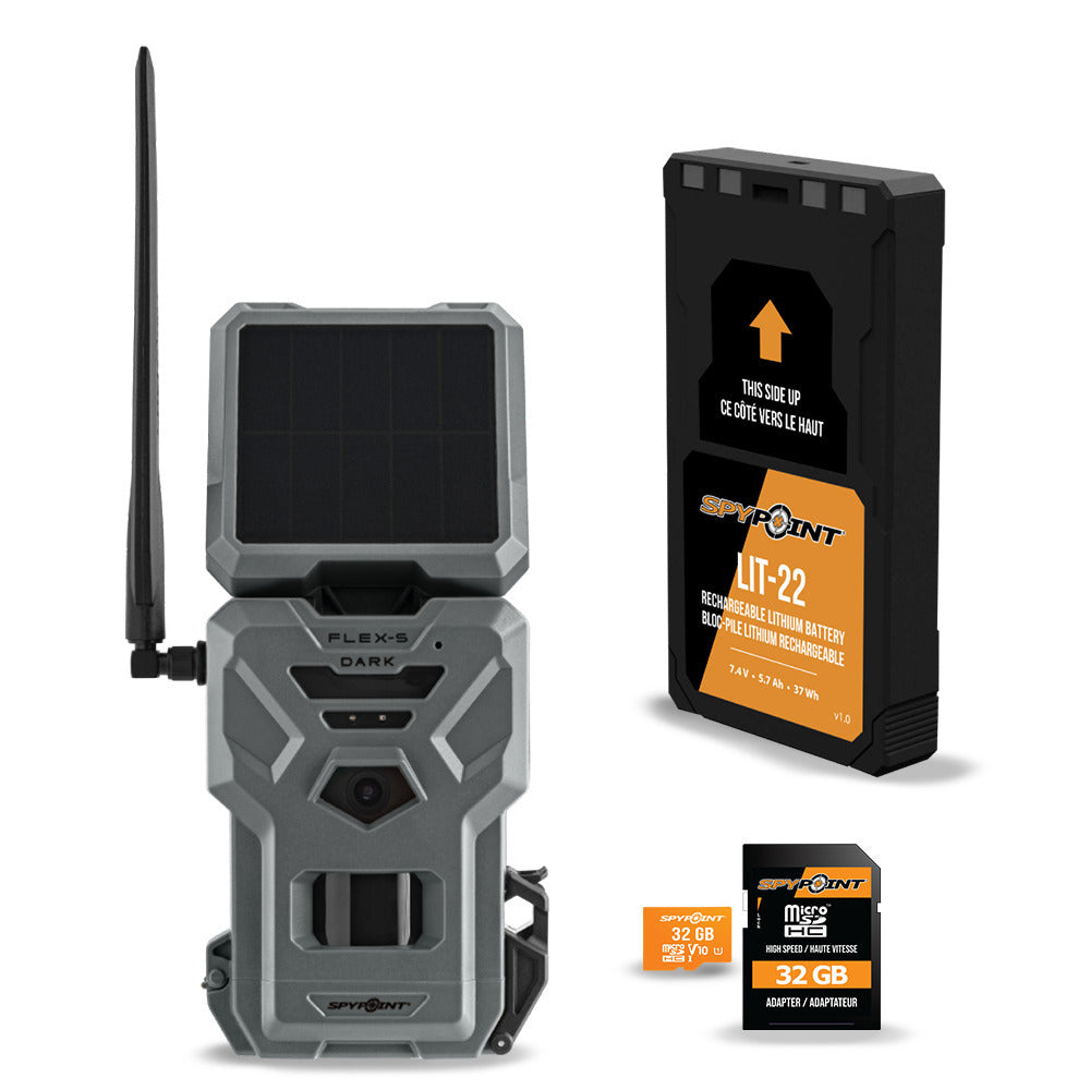 Spypoint Flex-S Dark Cellular Night Vision Trail Camera Bundle