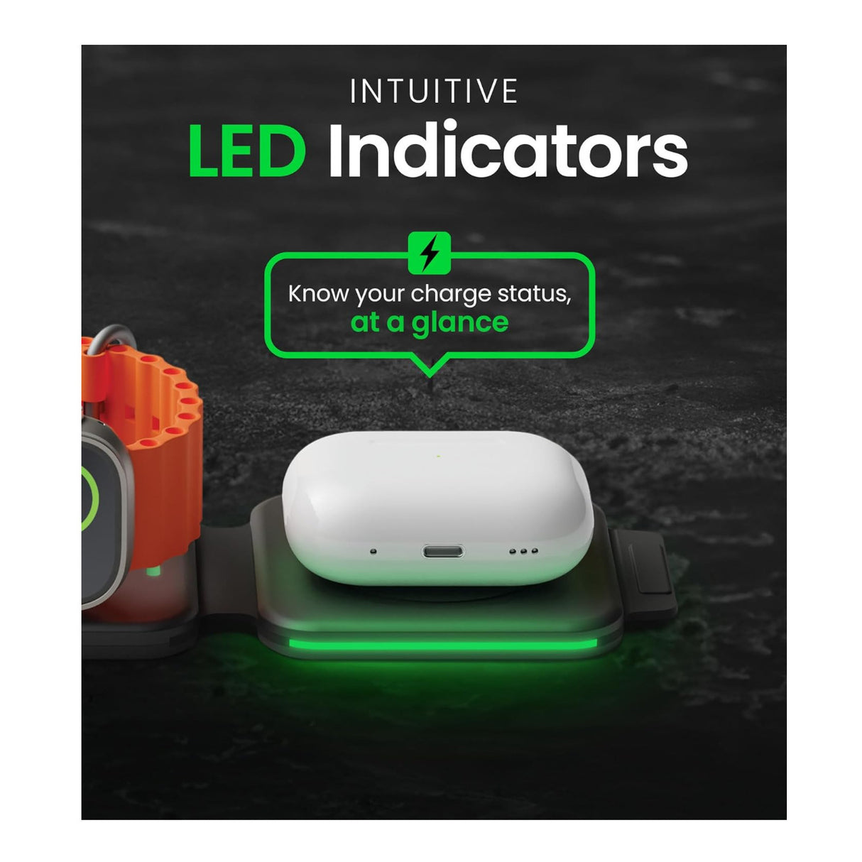 InfinaCore 3-in-1 Wireless Charging Station for Apple Devices