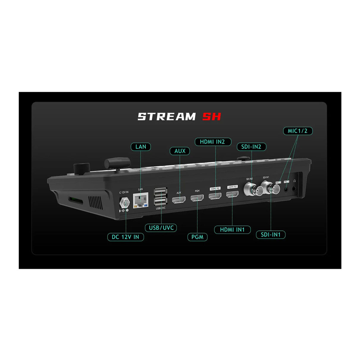 CineTreak STREAM SH Video Switcher - 5-Input HDMI and SDI Live Streaming