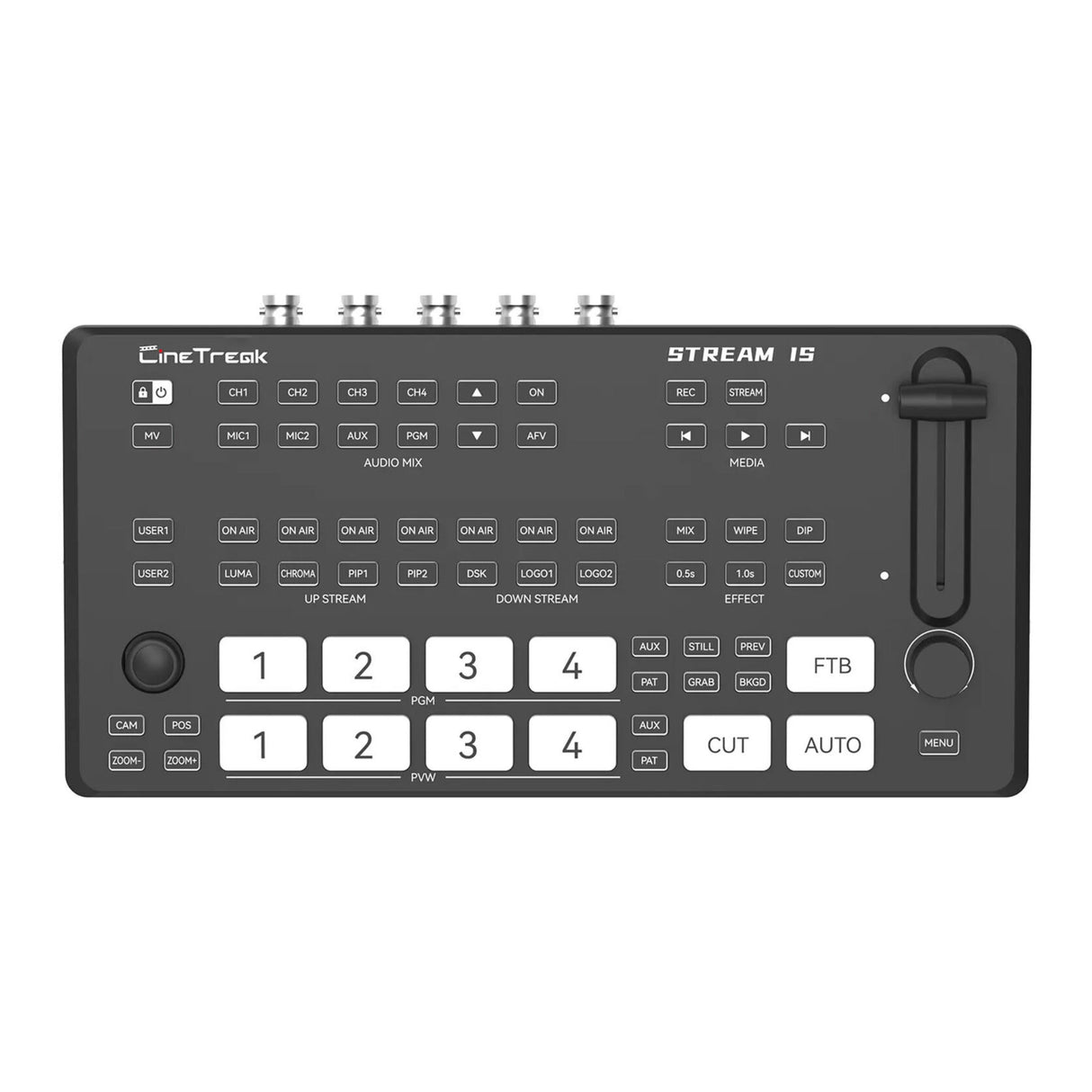 CineTreak STREAM 1S Video Switcher with PTZ Camera Control (4 SDI + 1 HDMI)