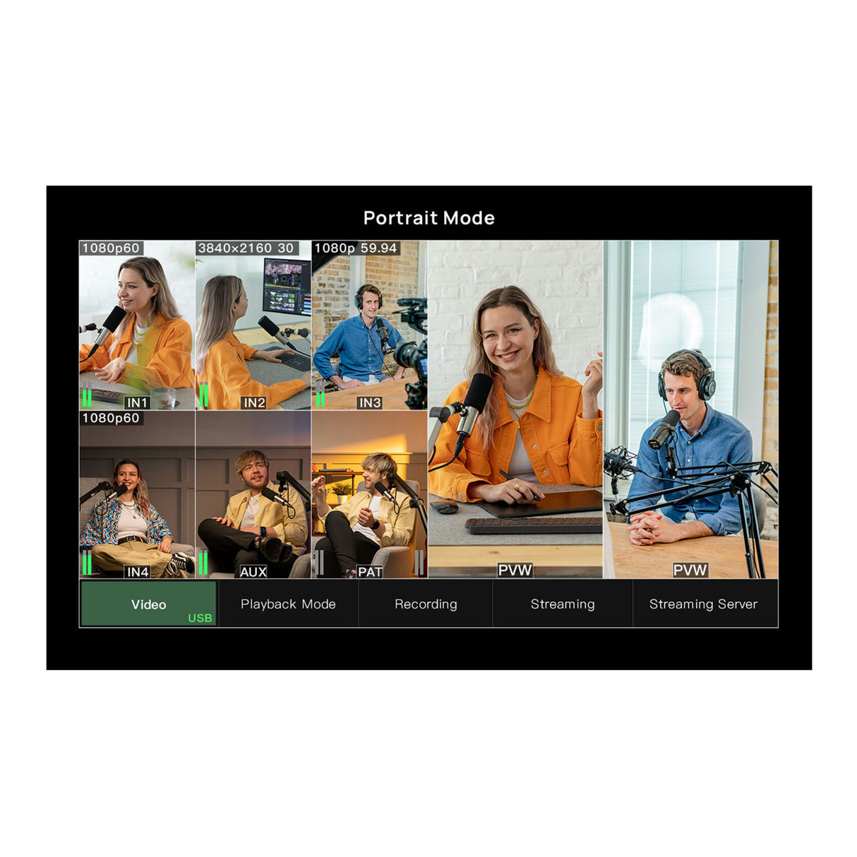 CineTreak STREAM 1S Video Switcher with PTZ Camera Control (4 SDI + 1 HDMI)