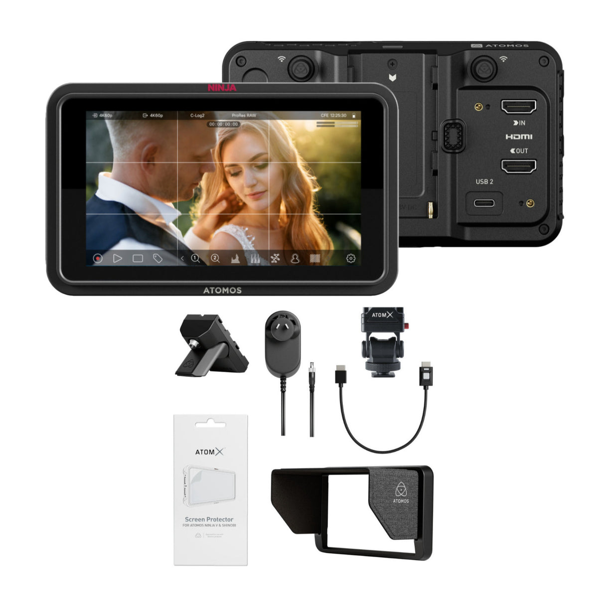 Atomos Ninja TX GO with 1500nit 5-Inch Touchscreen Display and 5-in Creator Kit