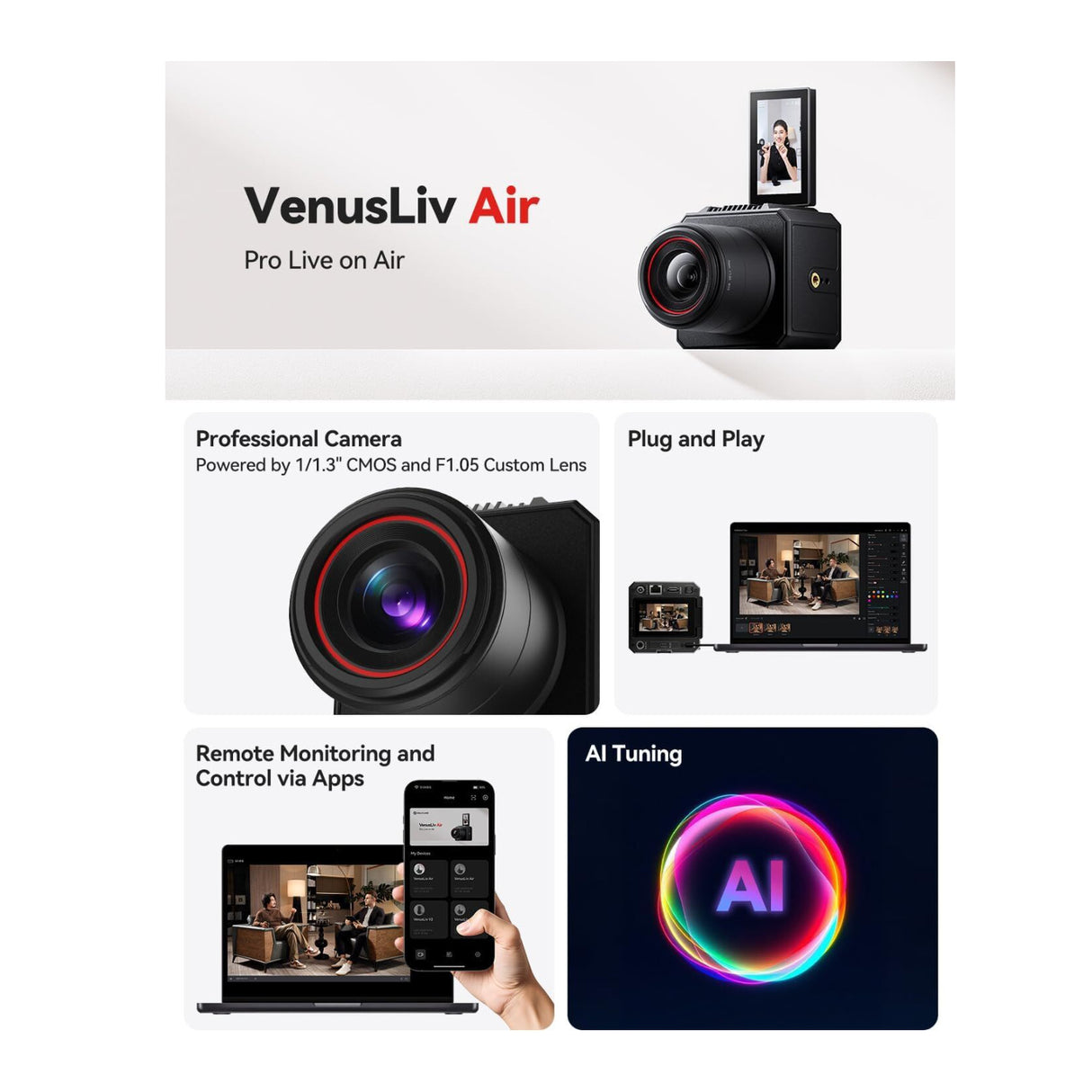 Hollyland VenusLiv Air All-in-One Live Streaming Camera