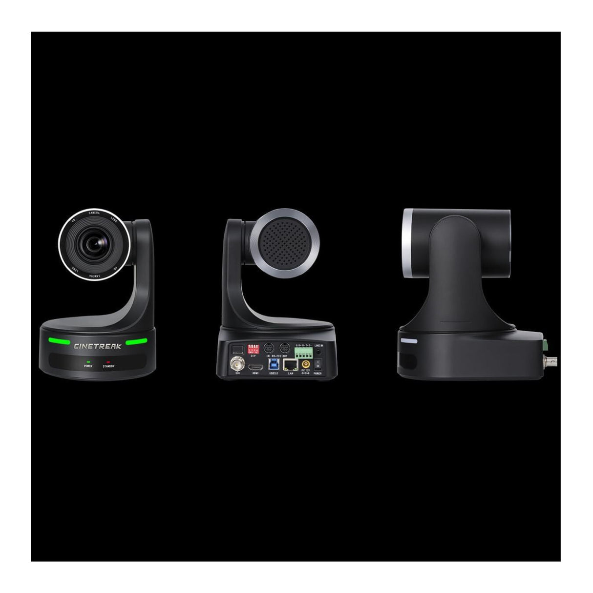CineTreak CT-PT12 PTZ Camera - 1080p60, 12x Optical Zoom with AI Human Tracking