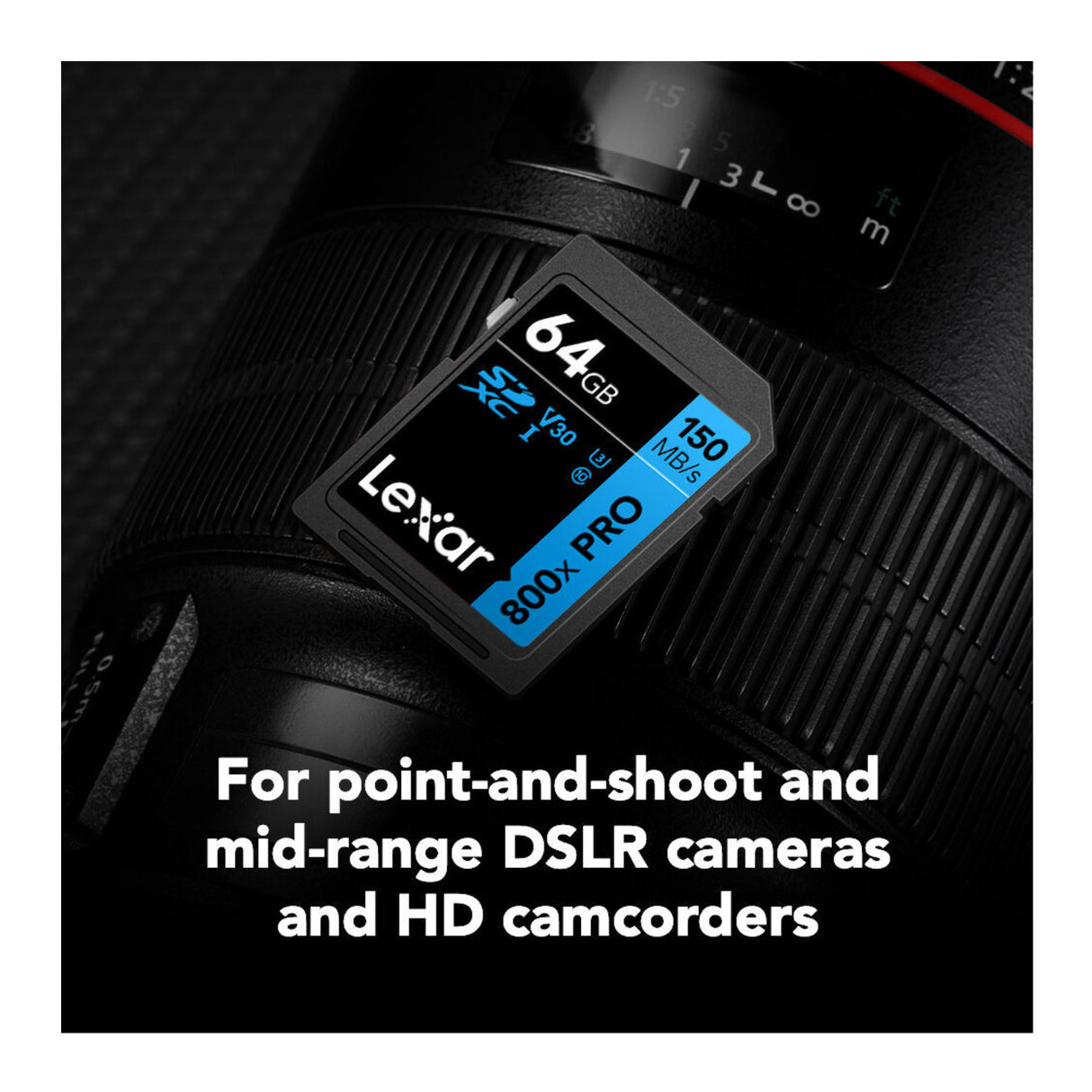 Lexar 64GB High-Performance 800x PRO UHS-I SDXC Memory Card (BLUE Series)