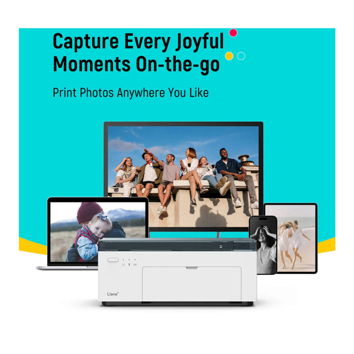 Liene M200 4x6 Instant Photo Printer with Rechargeable Battery