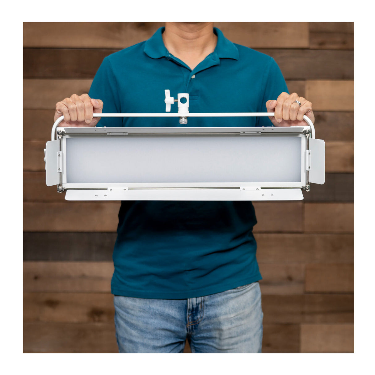 ikan Lyra LBX8-PoE Bi-Color LED Light Panel (White Unmanaged Switch 5-Light Kit)