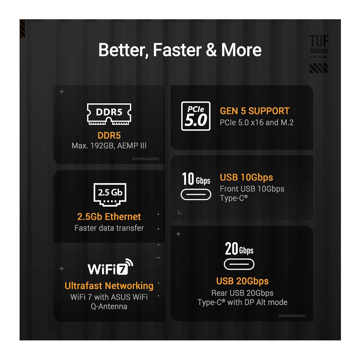 ASUS TUF Gaming B860-PLUS WiFi LGA 1851 ATX Motherboard