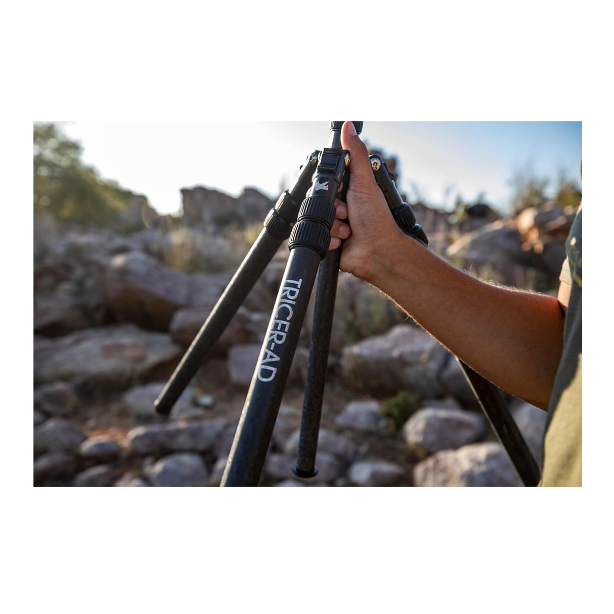 Tricer-AD Sit to Stand Carbon Fiber Tripod with Inverted Leg Design