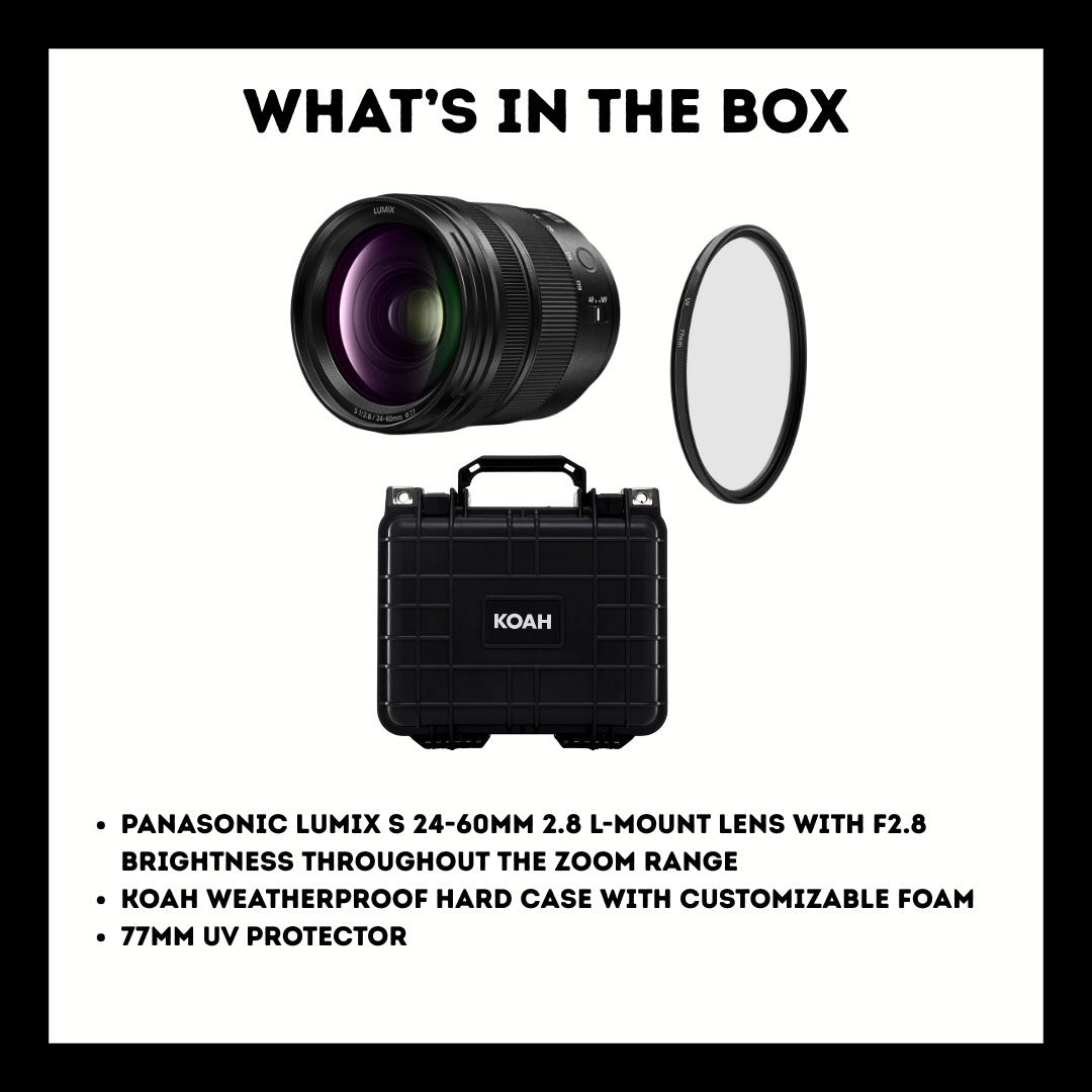 Panasonic LUMIX S Series 24-60mm F2.8 L-Mount Lens Bundle