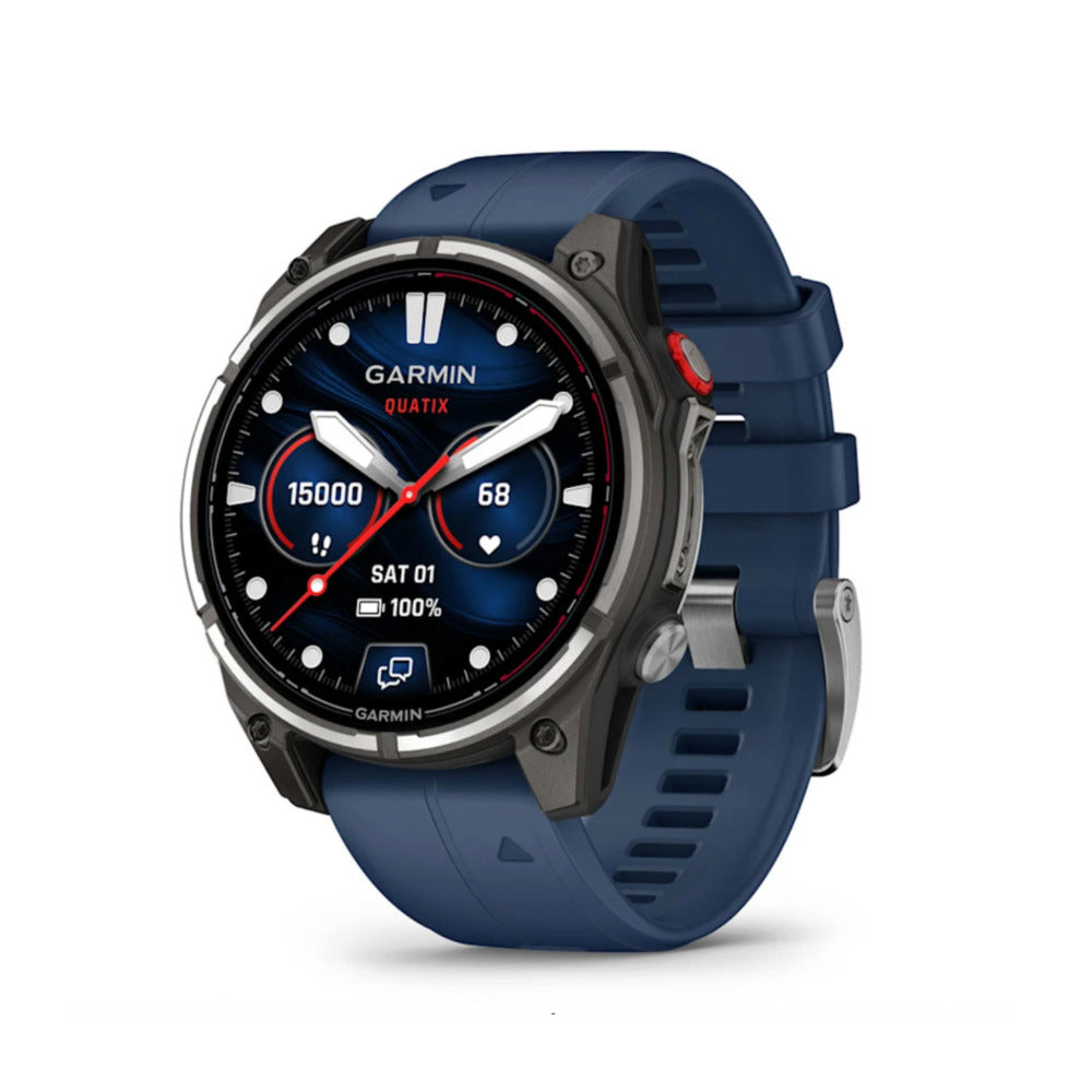 Garmin quatix 8 Pro 47mm AMOLED Marine GPS Smartwatch (Titanium/Captain Blue)