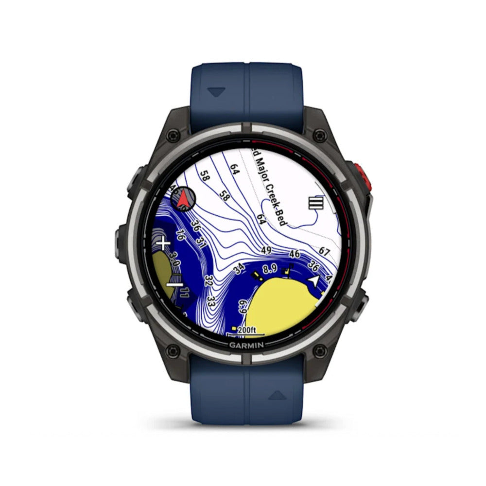 Garmin quatix 8 Pro 47mm AMOLED Marine GPS Smartwatch (Titanium/Captain Blue)