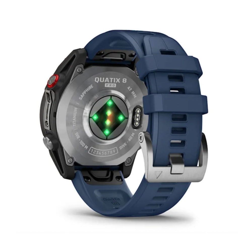 Garmin quatix 8 Pro 47mm AMOLED Marine GPS Smartwatch (Titanium/Captain Blue)