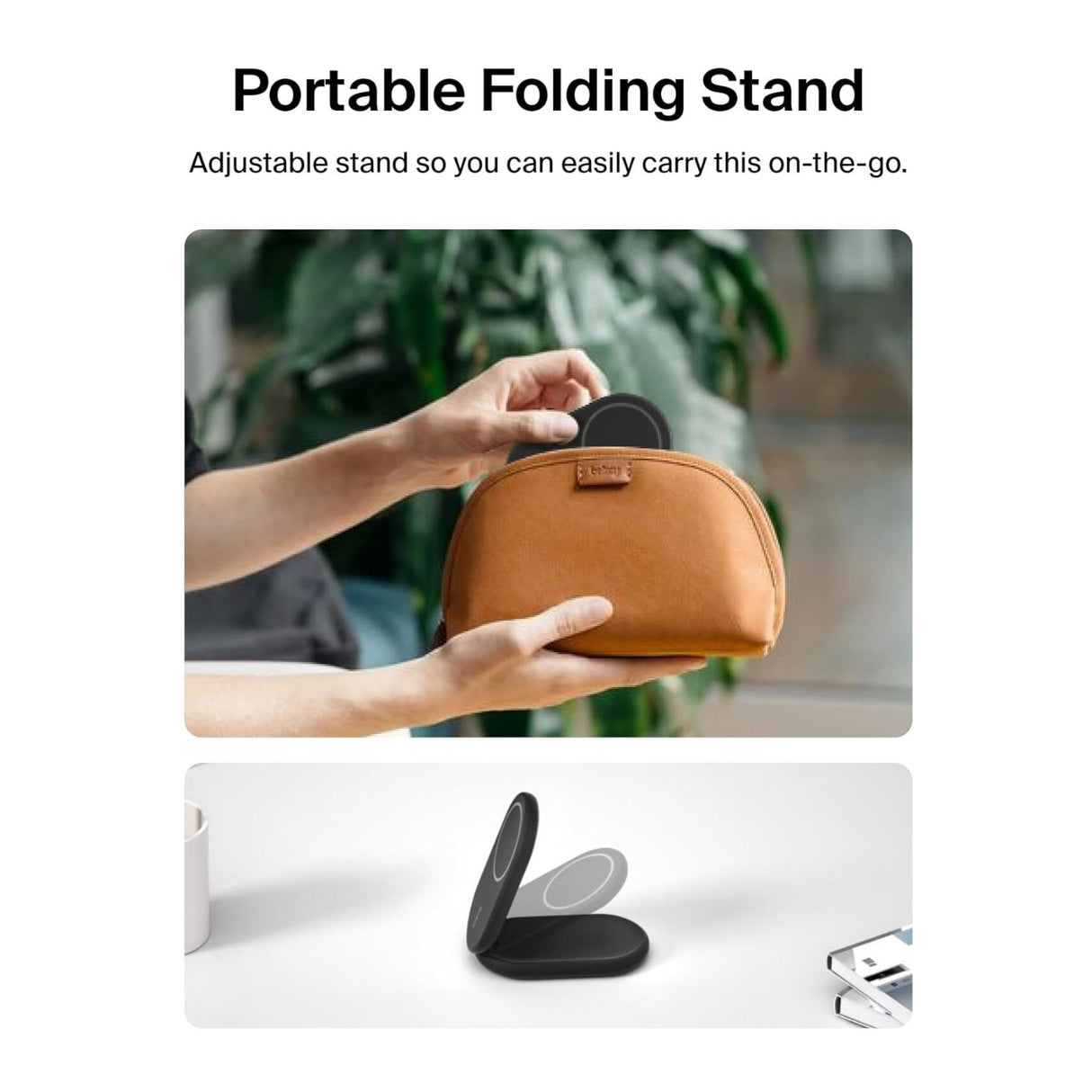 Belkin 2-in-1 Magnetic Foldable Wireless Charger 15W for IPhone (Black)