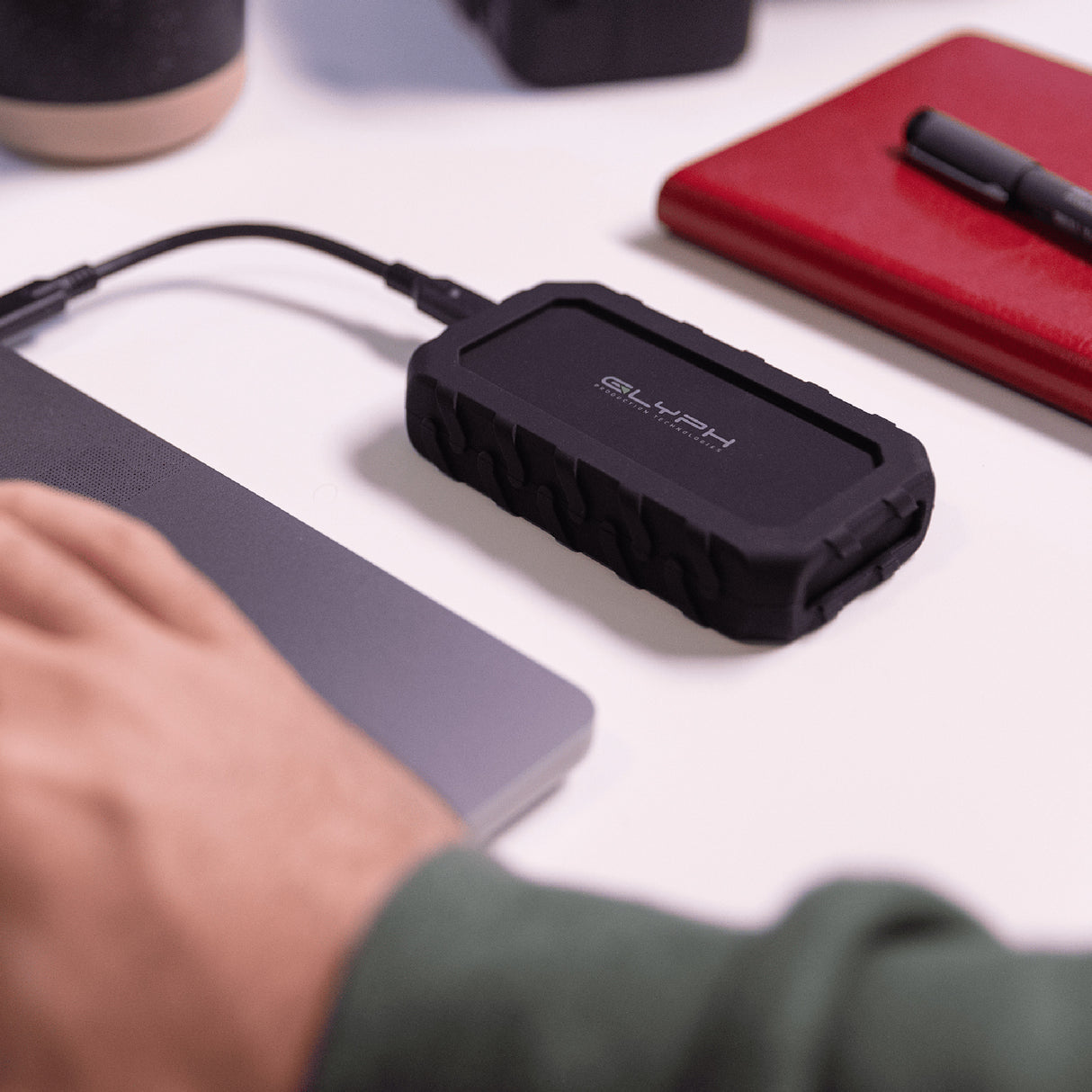 Glyph Atom EX20 High-Intensity 4TB Portable NVMe SSD with USB-C 3.2 Port (Black)