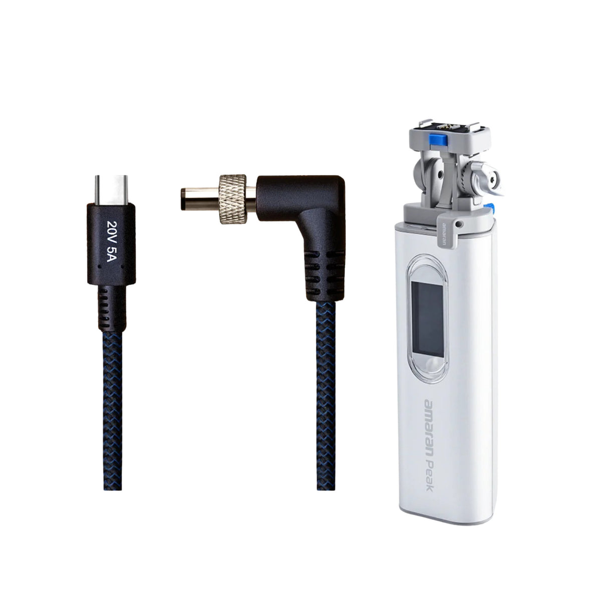 Amaran Peak Portable Battery with Ace E-Lock Bundle with Power Adapter Cable