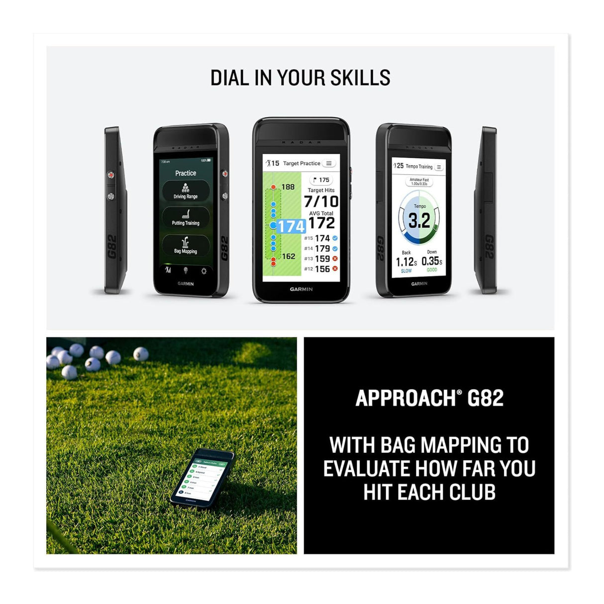 Garmin Approach G82 Launch Monitor and Premium GPS Golf Handheld