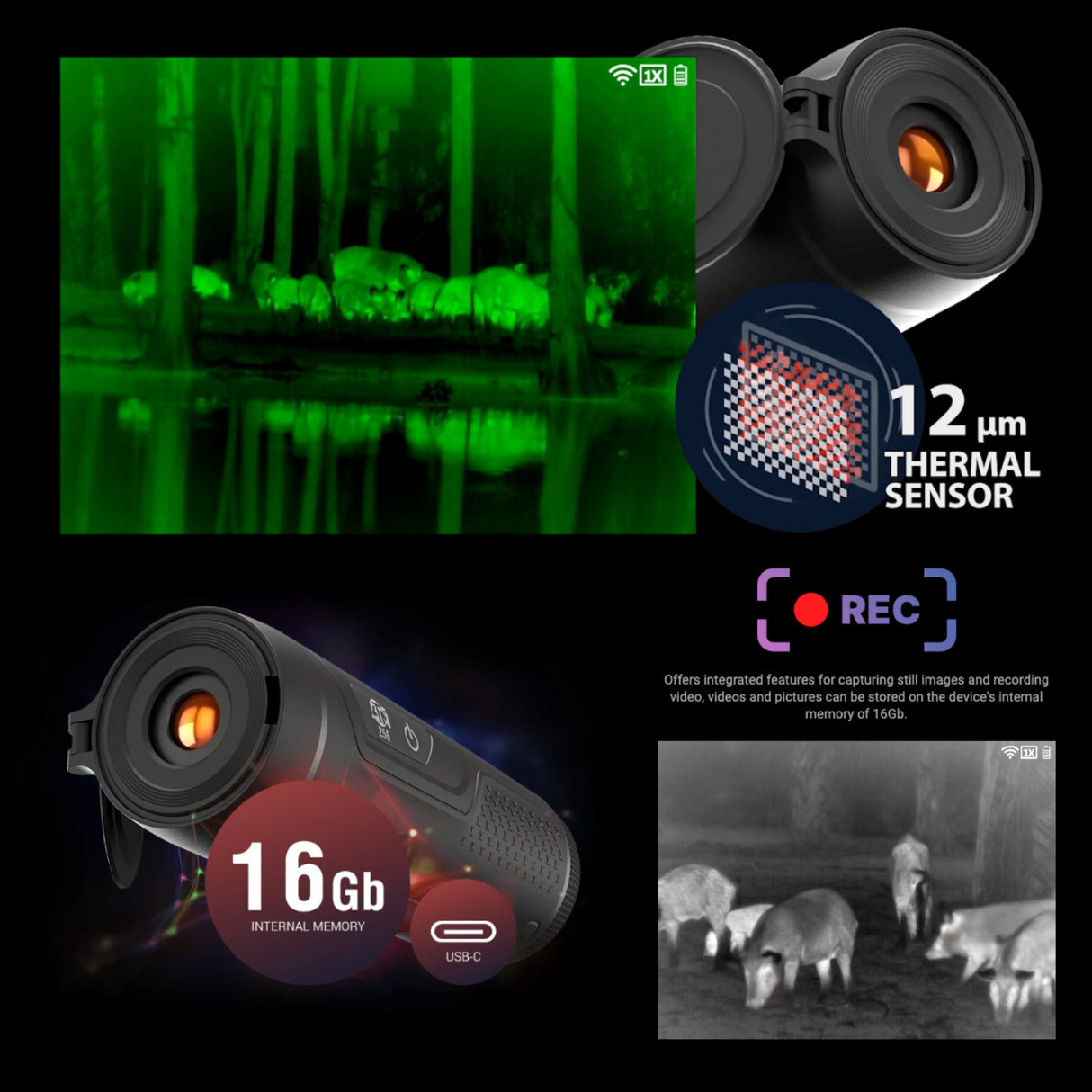 ATN BLAZE TREK 210 Thermal Imaging Monocular, 256x192