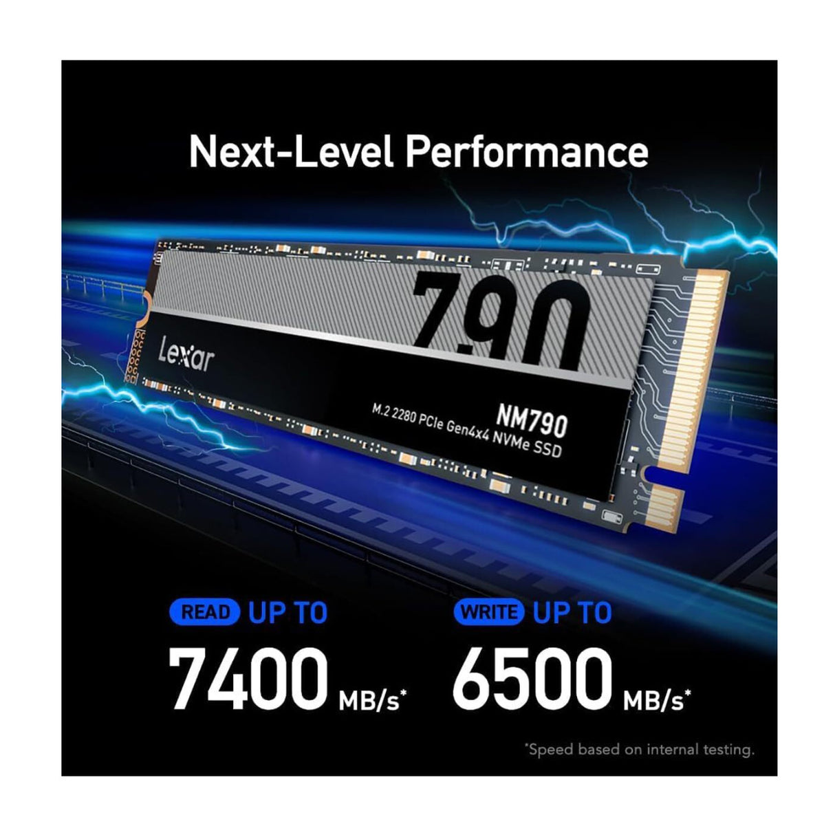 Lexar 4TB NM790 SSD PCIe Gen4 NVMe M.2 2280 Internal Solid State Drive