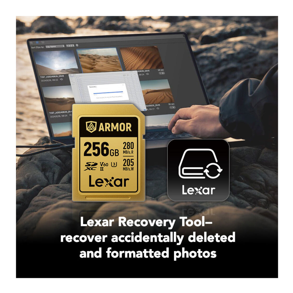 Lexar Professional ARMOR GOLD 256GB UHS-II V60 SDXC Memory Card