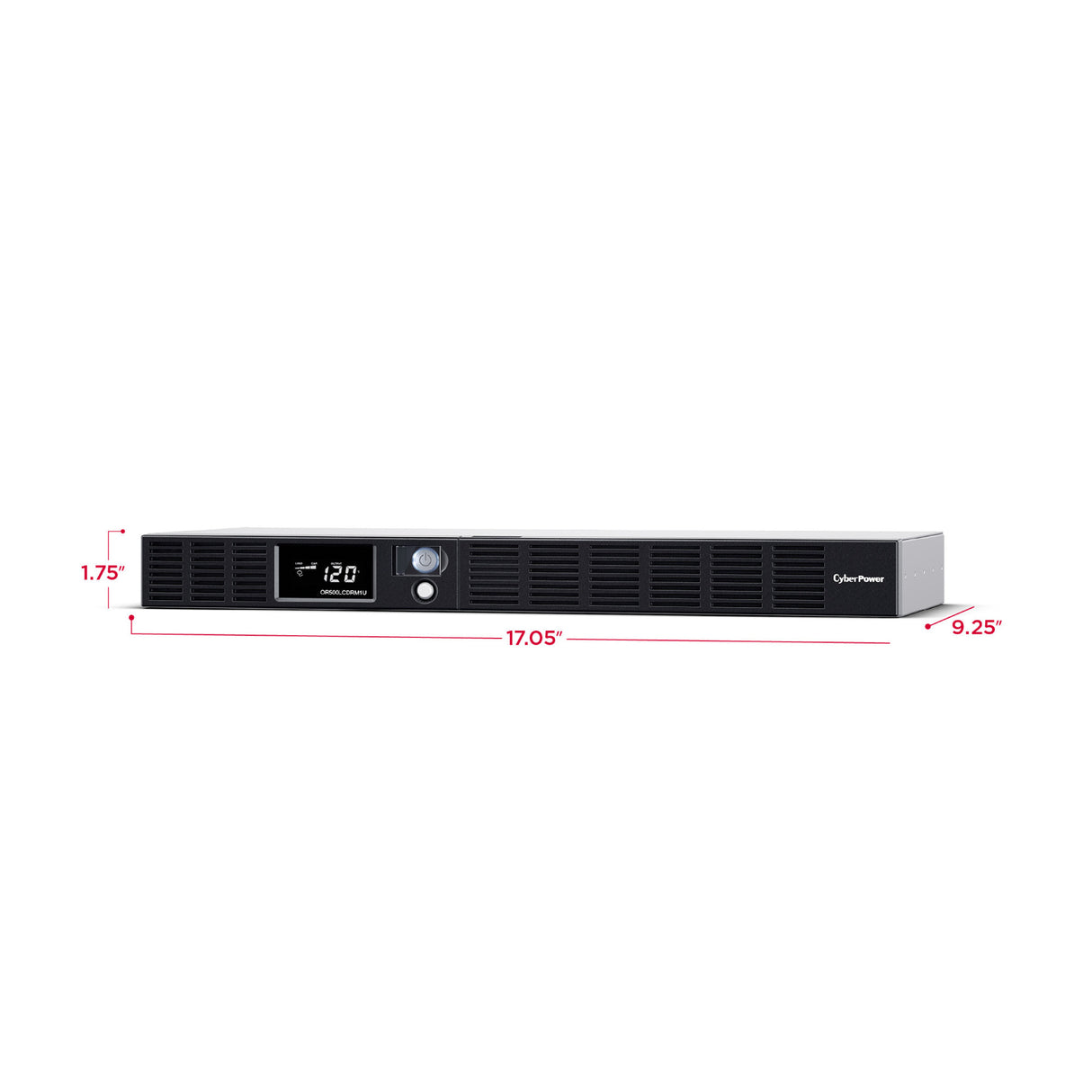 CyberPower OR500LCDRM1U UPS Backup and Surge Protector with 500VA/300W Capacity