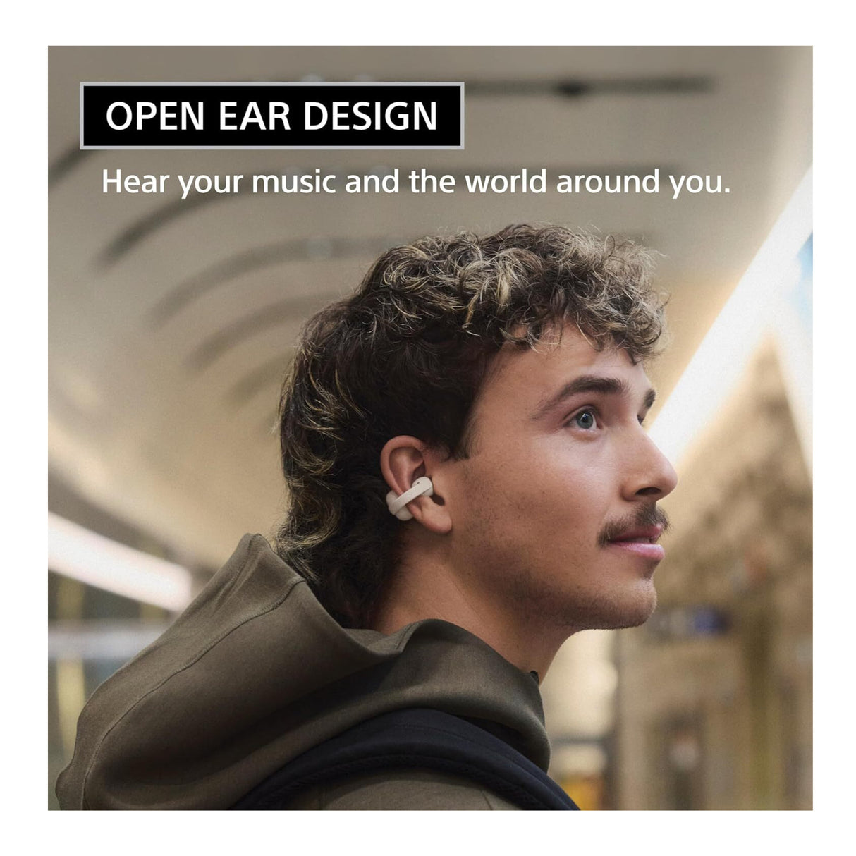 Sony LinkBuds Clip Open-Ear Truly Wireless Earbuds (Black)