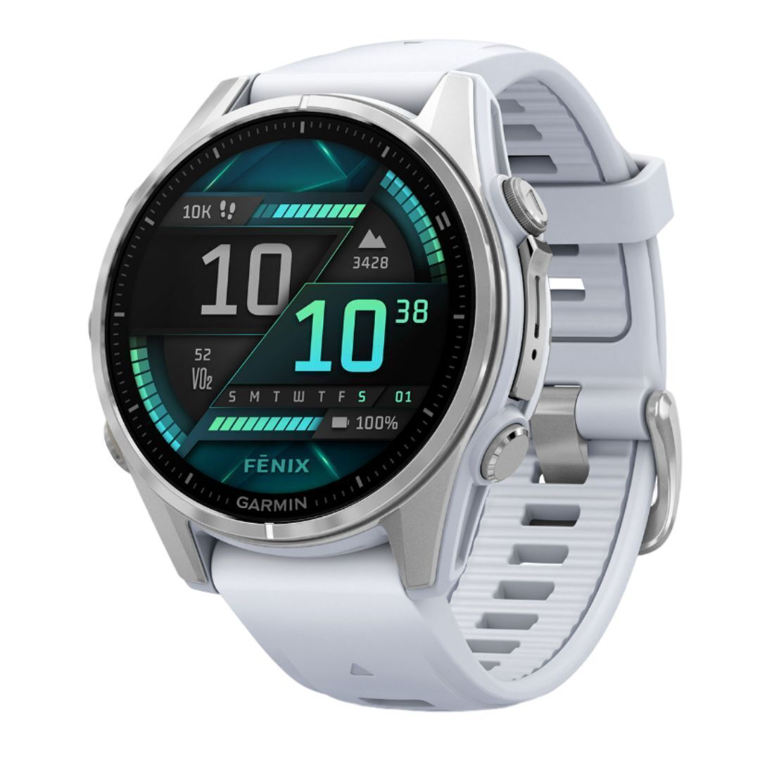Garmin fenix 8 AMOLED GPS 43mm Smartwatch (Silver/Whitestone) (Used)