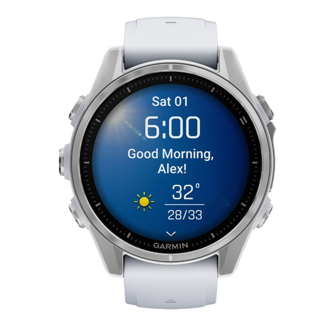 Garmin fenix 8 AMOLED GPS 43mm Smartwatch (Silver/Whitestone) (Used)
