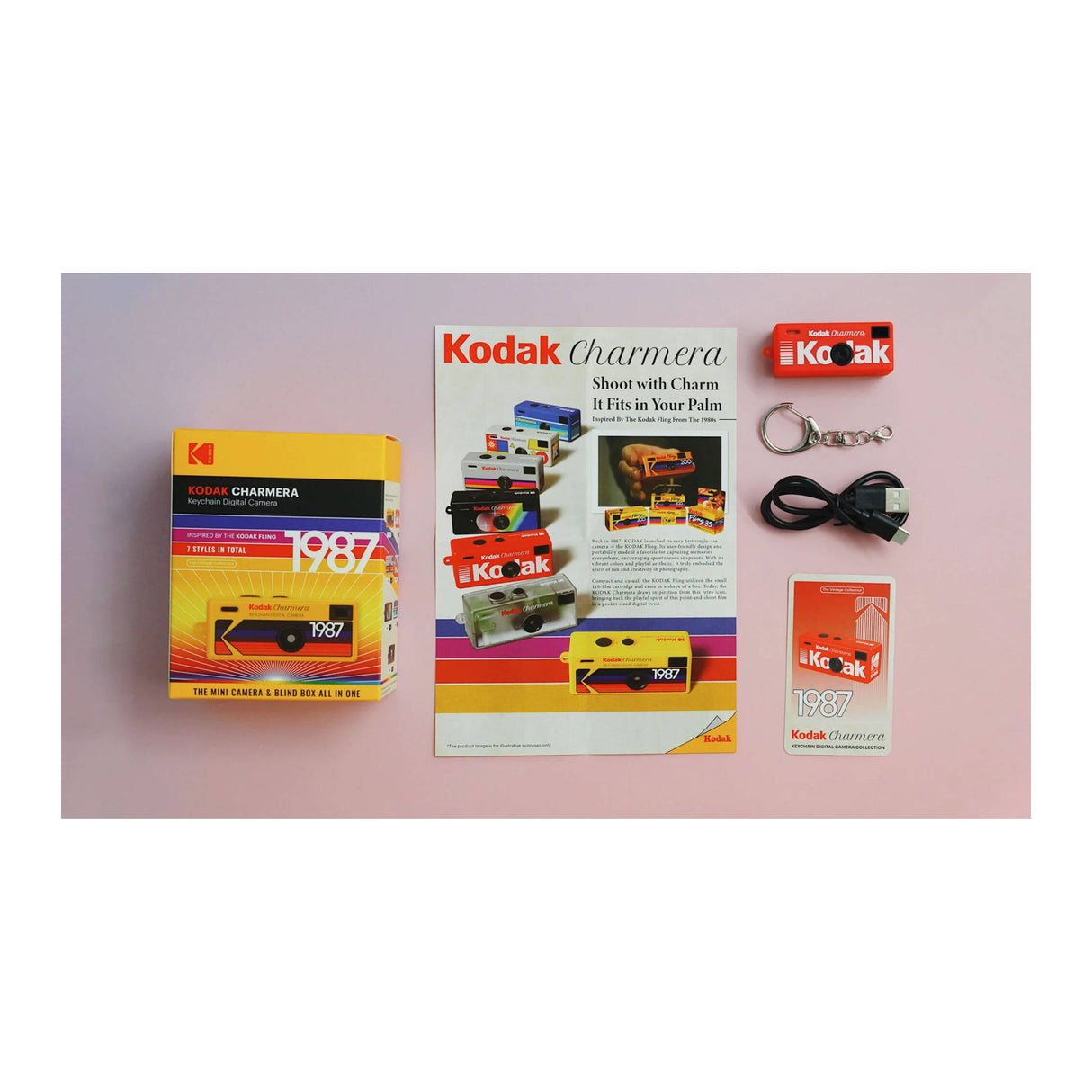 Kodak Charmera Keychain Digital Camera (6-Pack, Random Style Blind Box)