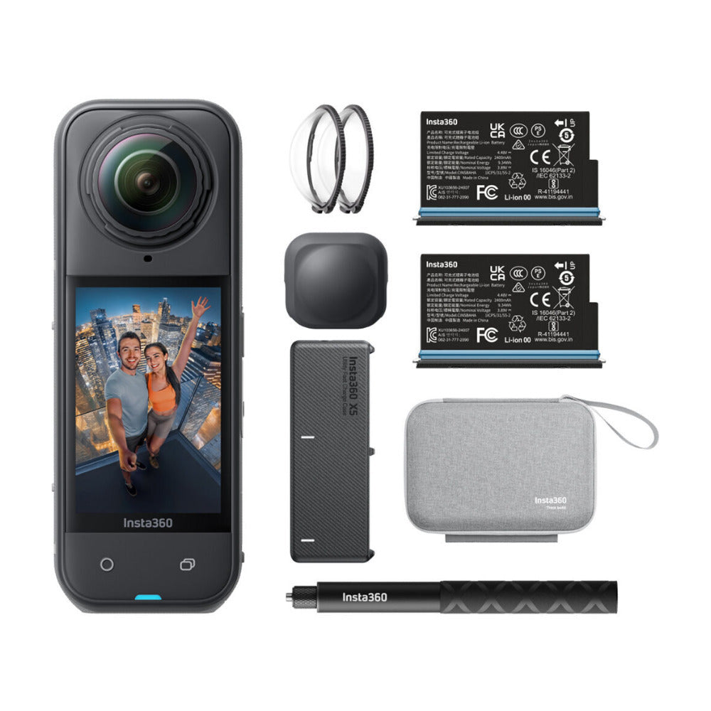 Insta360 X5 8K30 360 Degrees Action Camera with AI Stabilization Bundle (Black)