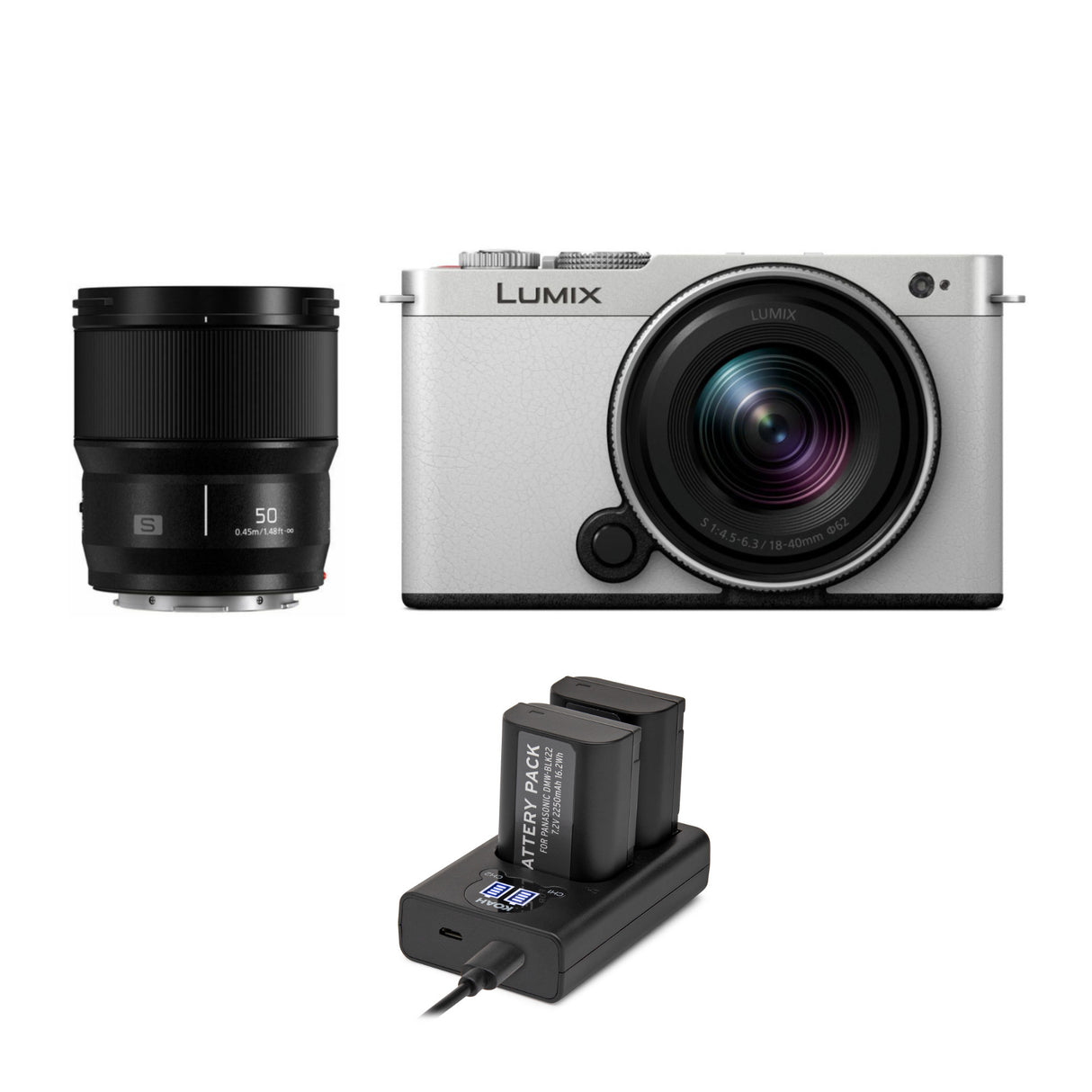 LUMIX S9 S Mirrorless Camera with 18-40mm Lens (White) Bundle