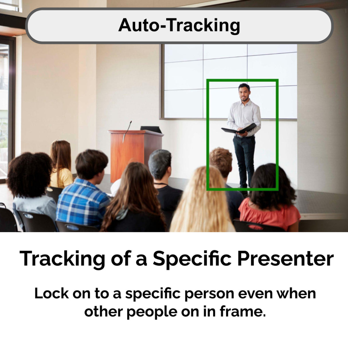 HuddleCamHD SIMPLTRACK3 1080p PTZ Camera for Conferences with 55ft Auto-Tracking