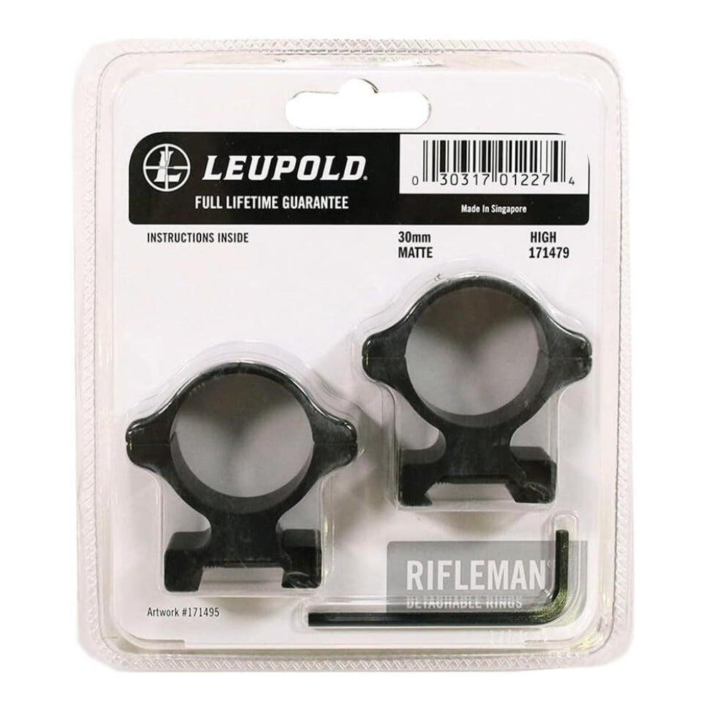 Leupold Rifleman 30mm Detachable Scope Rings (High, Matte Black)