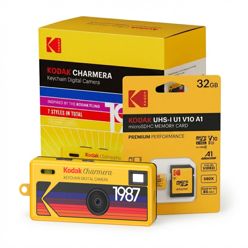 Kodak Charmera Key Chain Digital Camera (Blind Box) w/ 32GB Memory Card Bundle