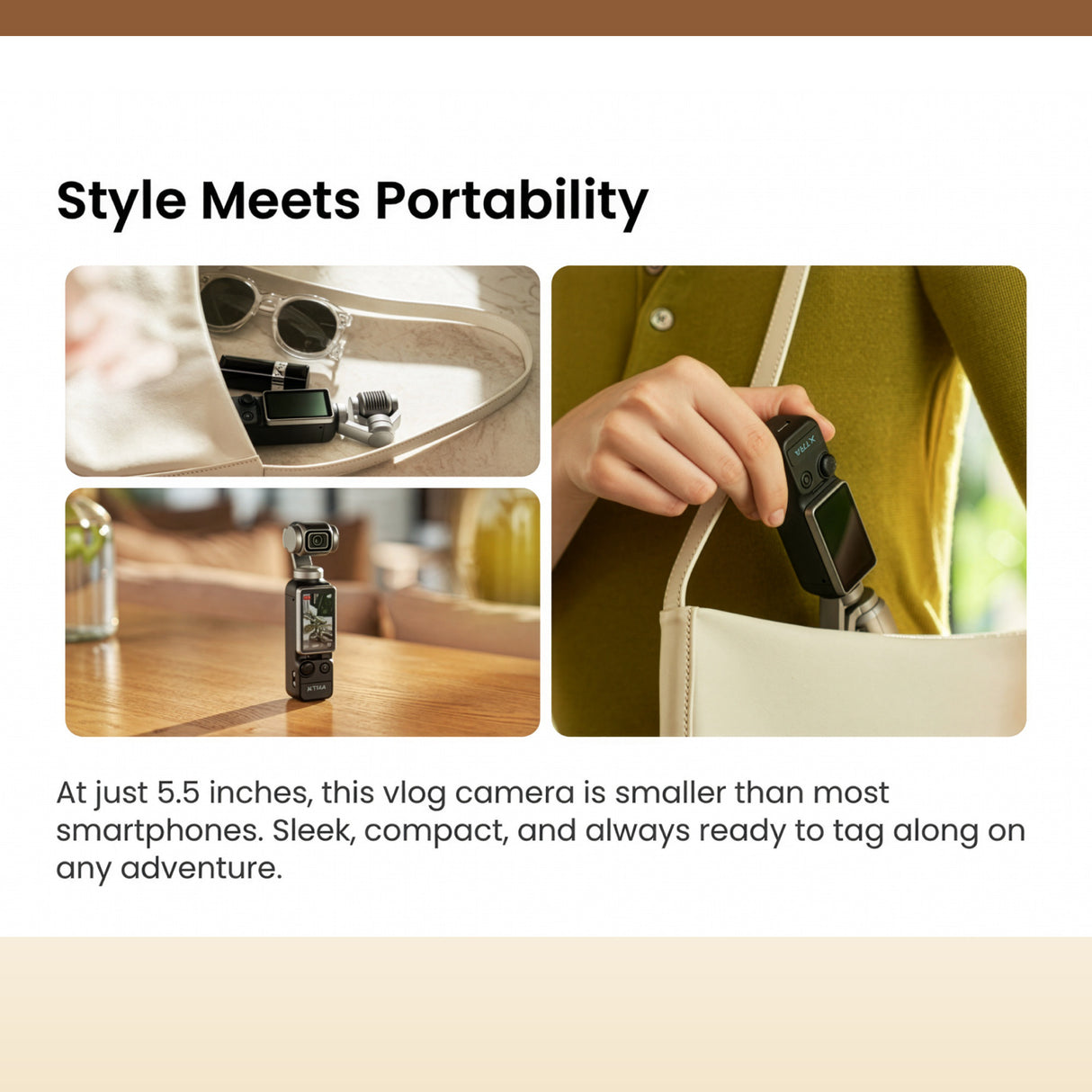 Xtra Edge Muse Gimbal Action Camera with 128GB MicroSD and Accessories Bundle