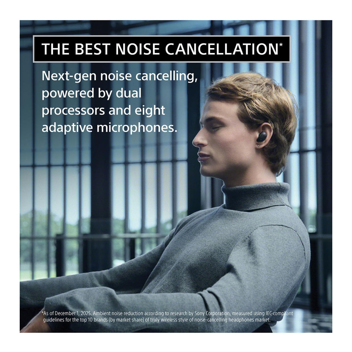 Sony WF-1000XM6 The Best Truly Wireless Noise Cancelling Earbuds (Black)