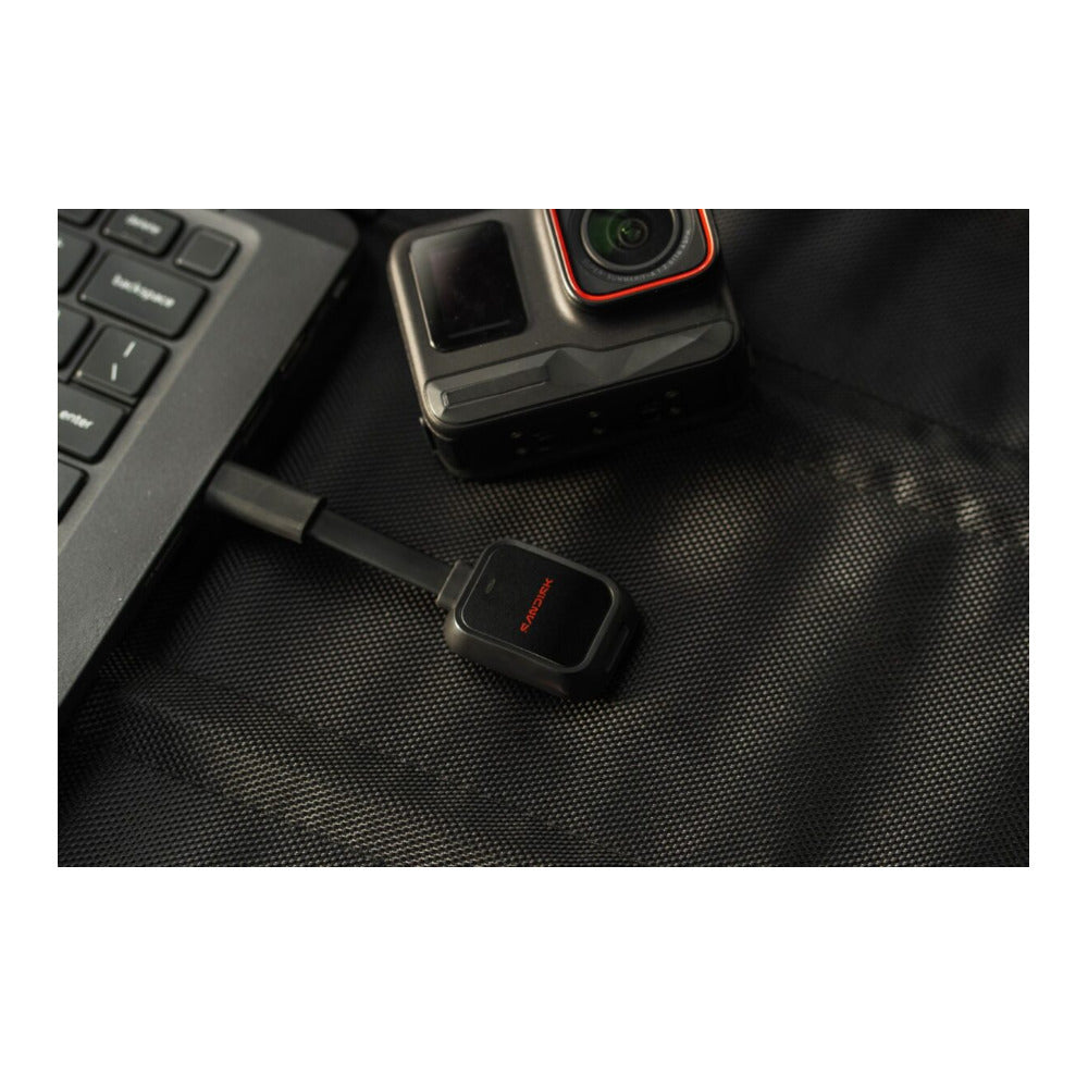 SanDisk QuickFlow USB-C MicroSD Card Reader with 5.3K 4K Video Transfers (Black)