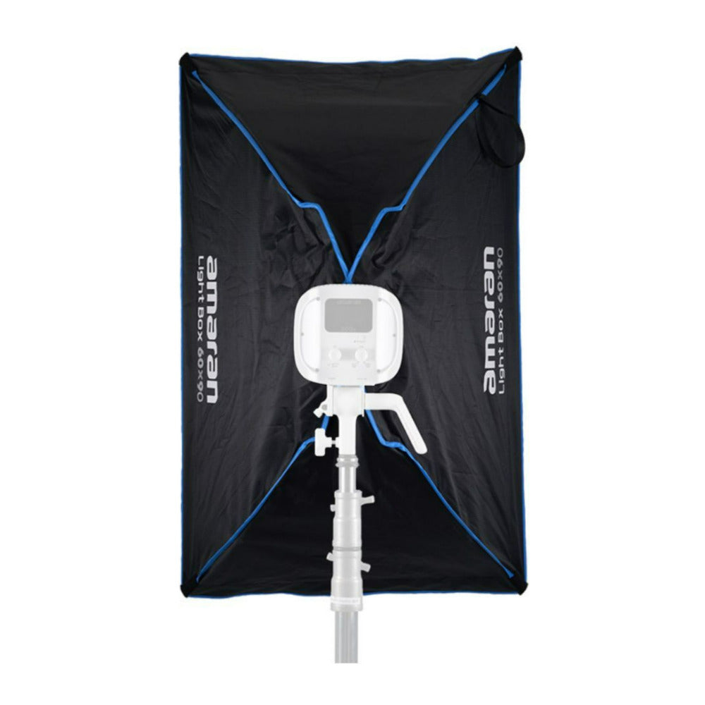 Amaran Ray 360c Full-Color COB Video Light (US) with Light Box 60x90 Softbox