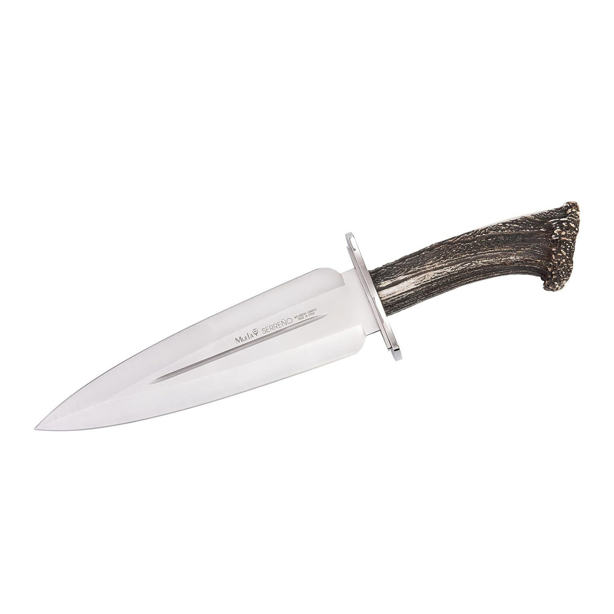 MUELA SERRENO-S 8-5/8-Inch Genuine Red Stag Antler Crown Handle Hunting Knife