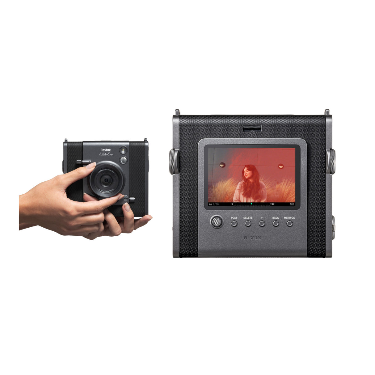 Fujifilm Instax Wide Evo Hybrid Instant Camera with Wide Film Accessories Bundle