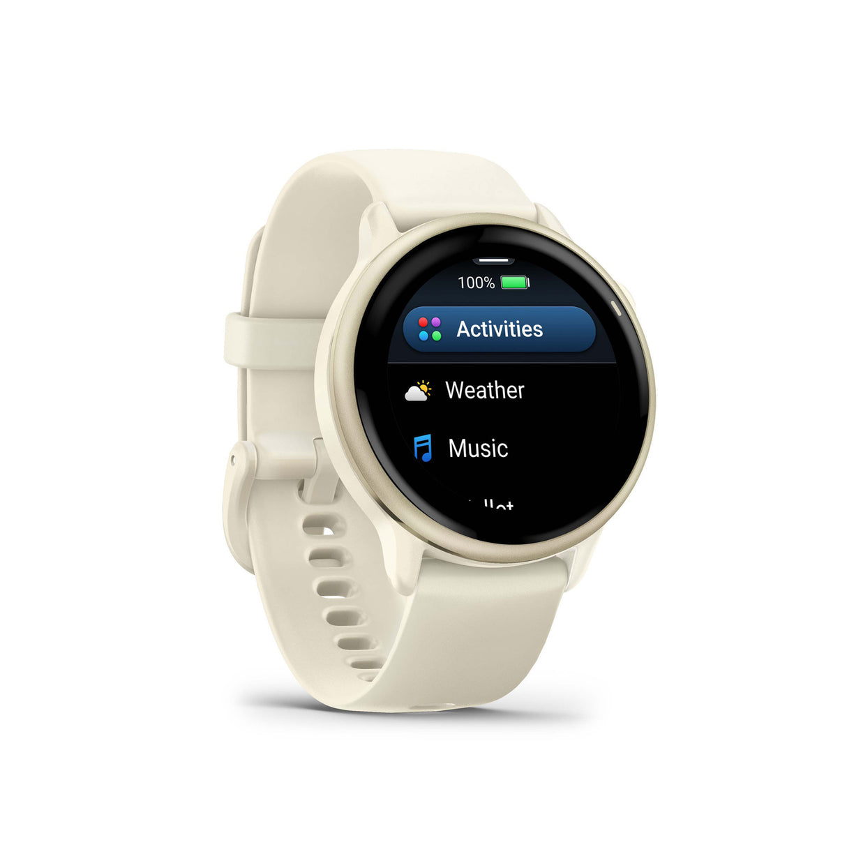 Garmin vivoactive 6 GPS Smartwatch (Lunar Gold/Bone) with Earbuds Bundle
