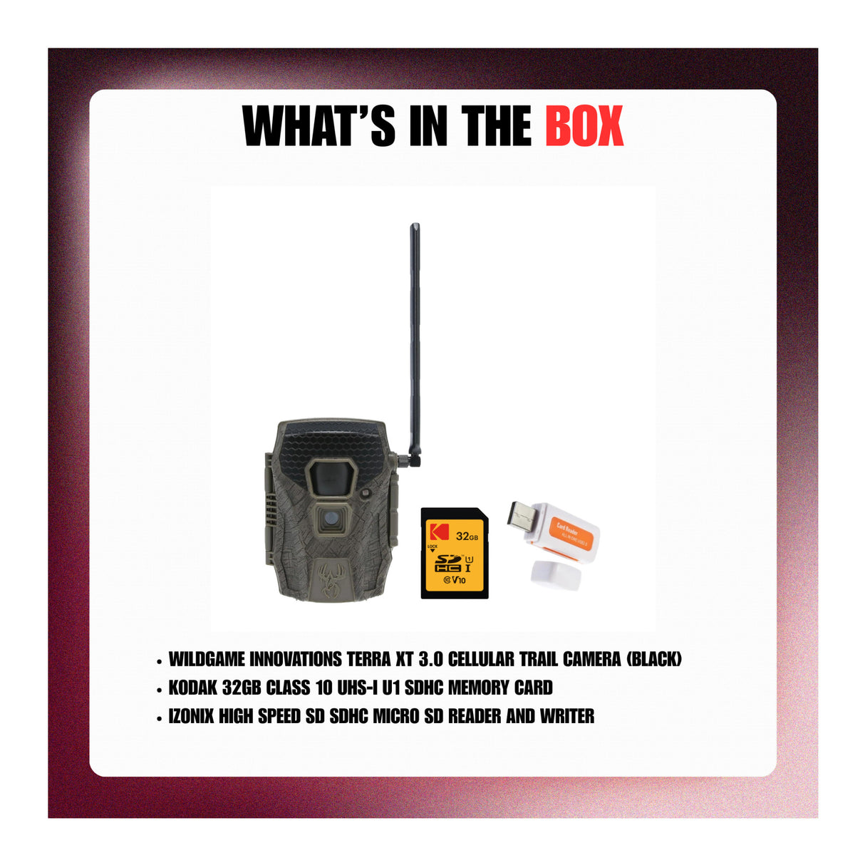 Wildgame Innovations Terra XT 3.0 Cellular Trail Camera with Accs Bundle - 7